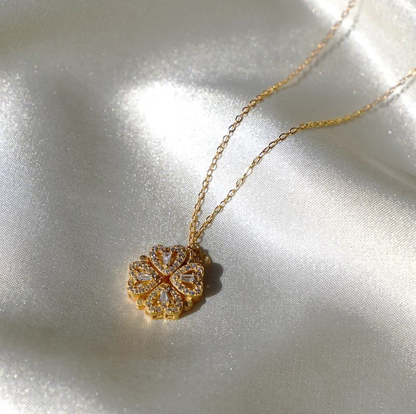 Daughter's 4-Leaf Clover "Lucky Charm" Necklace and Forever Rose Gift Box - Image 3