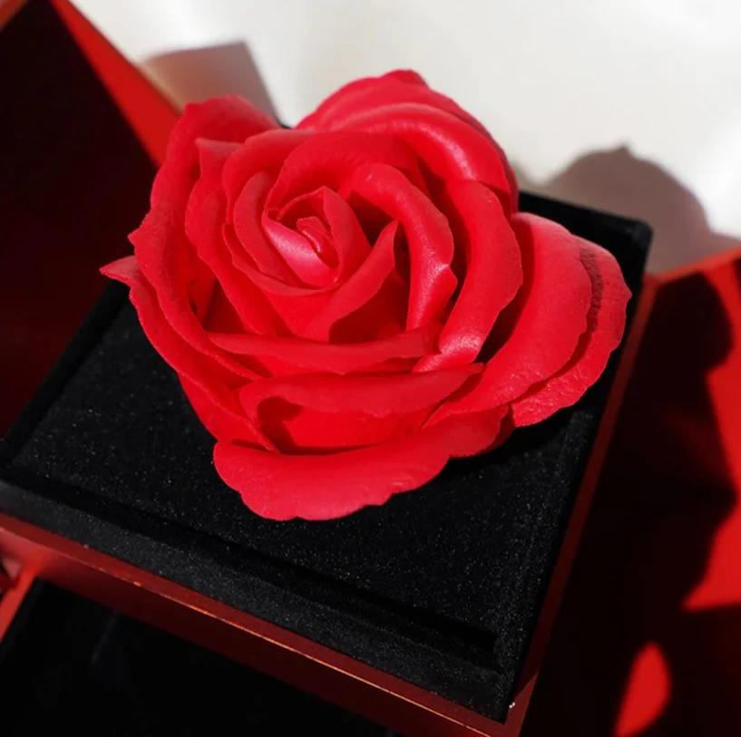 Daughter's 4-Leaf Clover "Lucky Charm" Necklace and Forever Rose Gift Box - Image 4