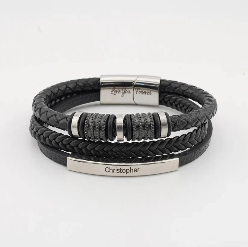 "Forever Connected" Son's Customized Bracelet - Image 3