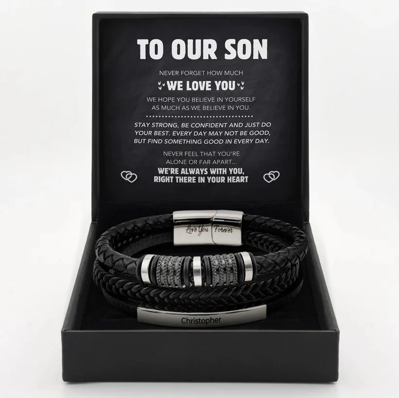 "Forever Connected" Son's Customized Bracelet - Image 4