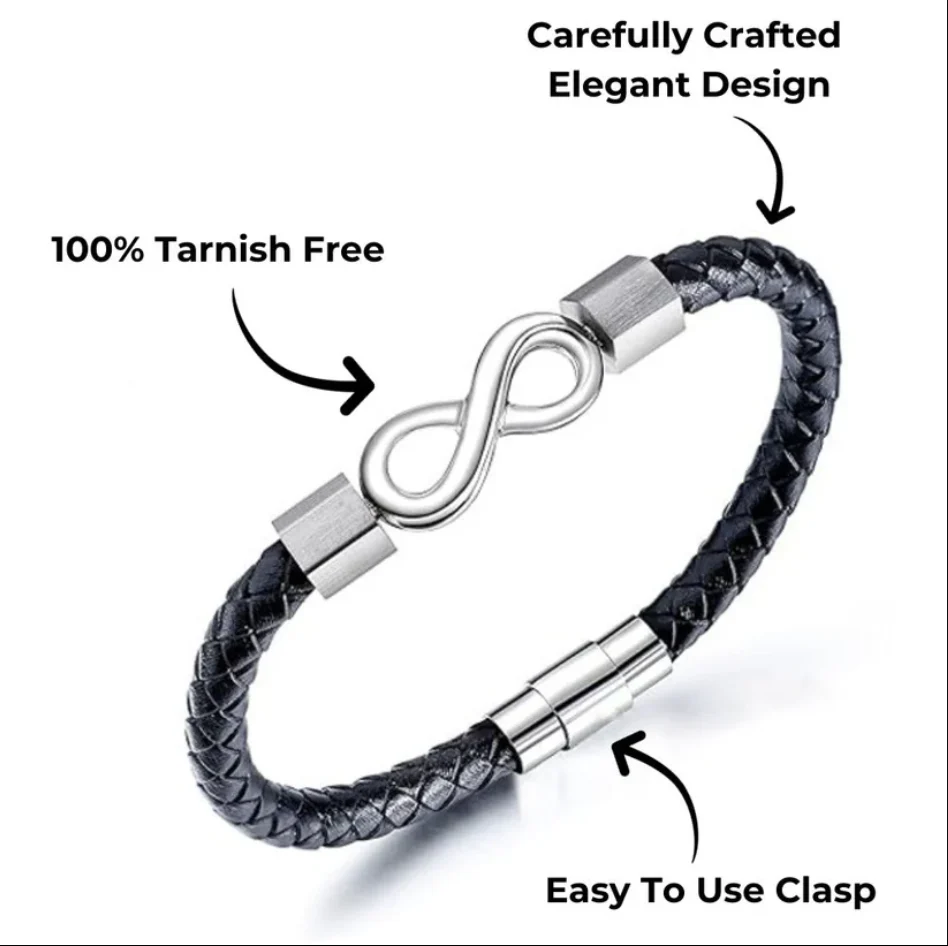 "To My Man" - Infinity Personalized Bracelet - Image 5